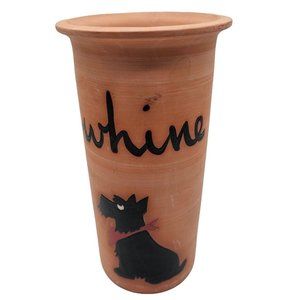 Zeppa Studios Kent Ct Terracotta Wine Bottle Holder Scottish Terrier Dog "Whine"